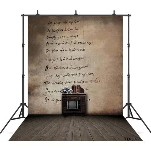 Retro Room TV Interior Photographic Backgrounds Photophpne Vinyl Backdrops Photo Studio for Children Baby Portrait Photoshoot