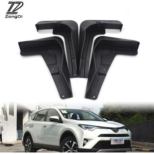 ZD Car Mudflaps Fit For Facelifted Toyota RAV4 2016 2017 2018 Set Molded Accessories Mudflap Front Rear Mudguards fenders