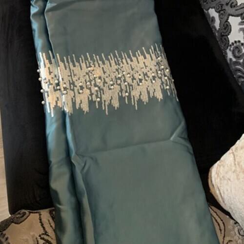 Pearls Sequins Embroidered Patchwork Curtain Cloth for Living Room Luxury Stitching Curtain With Fabric for Bedroom #35