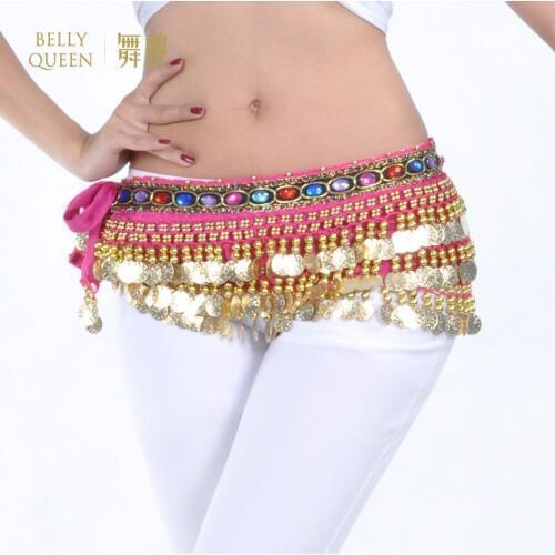 2020 New Belly Dance Hip Scarves Belly Dancing Waist Belts Gypsy Costume Accessories Fringe Wrap Coins Belts Hip Scarf Belt