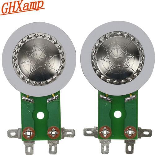 GHXAMP 2PCS 25.5mm Voice Coil Horn Tweeter Diaphragm Titanium Film Copper Clad Aluminum Round 25.4MM Speaker Repair Short Frame