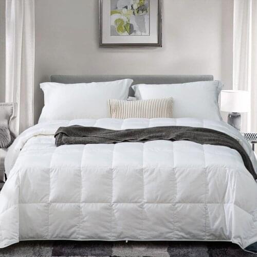 100% White Down Quilt Lightweight Comforter Summer Duvet Insert Cooling Blanket Shell Twin Queen King