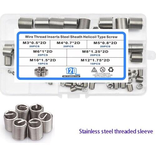 120pcs 304 stainless steel wire braces Thread sheath Thread protection thread braces