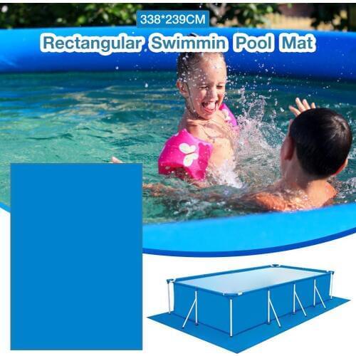 338*239CM Swimming Pool Mat Rectangular Foldable Polyester Floor Cloth Carpet #CW