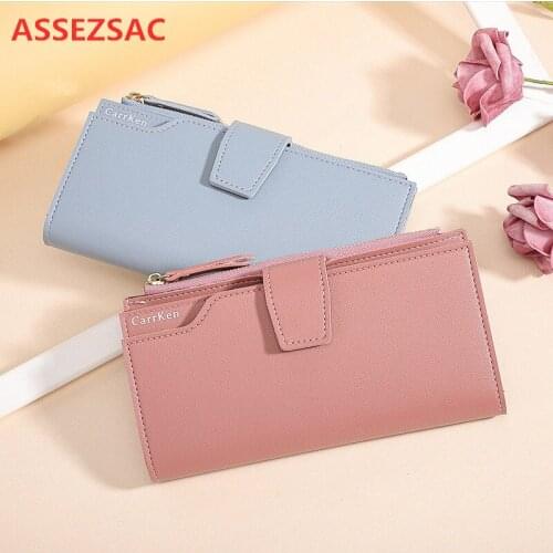 ASSEZSAC 2019 New Fashion Women Wallet Soft PU Leather Zipper Wallet Long Womens Clutch Wallets Female Designer Coin Card Purse