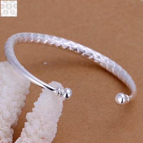 B157 Free Shipping! SGS Test Past Latest Trendy Classic Silver color plated jewelry Hot sell Bangle Wholesale Price