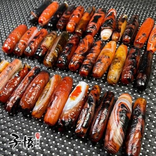 10pcs/lot Tibetan Silk Wrapped Agate Tube Bead Loose Bead Pendant Necklace Directly Supplied by the Manufacturer