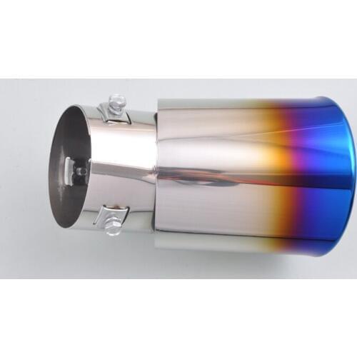 For Dazzle Universal Half Burnt Blue Exhaust Muffler Tail Tip Pipe 58-70mm Inside [QPA133]