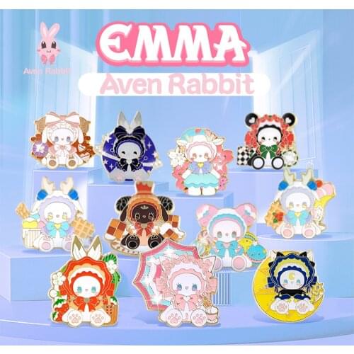 Emma Secret Forest Badge Blind Box Toys for Girls Caja Sorpresa Surprise Box Guess Bag Cute Metal Badge Birthday Gift