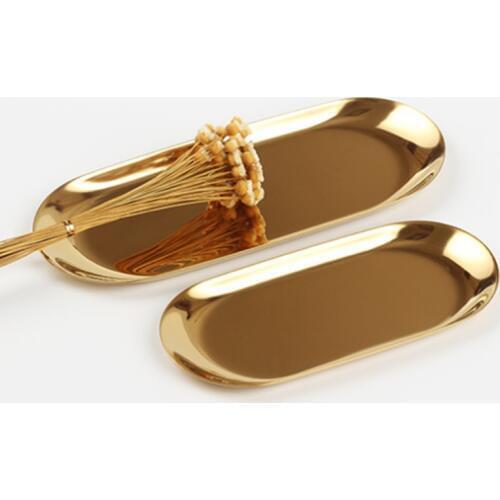 ET) ERAL Travelers simplicity stationery plate. Stainless steel electroplate golden.Very beautiful retro the Arrangement of tb