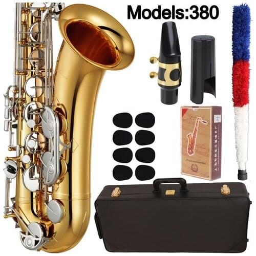 FMC Saxophone Alto 380 Professional Alto Sax Custom Series High Saxophone Gold lacquer Nickel-plated Keys Mouthpiece Reeds Neck