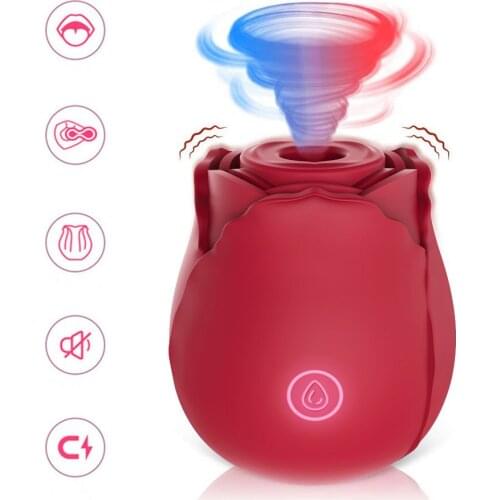 Clitoral Sucking Vibrator Intense Suction Tongue Lick Clit Stimulator Nipple Massager Sex Toys For Women Oral Sex Rose Vibrator