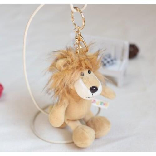 Forest animals tiger lion orangutan koala plush toy doll small pendant bag keychain high quality Soothing doll christmase gift