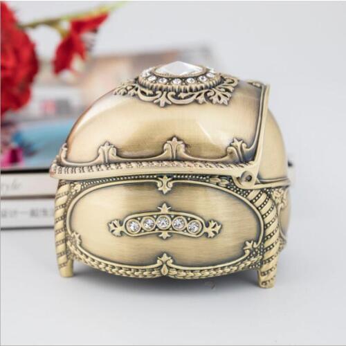 Small capacity bronze metal jewelry box metal storage boxes tin boxmakeup organizer storage organizer for ring Z157