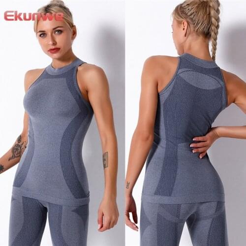 Yoga Tank For Women Fitness Seamless Sports Shirts Sleeveless Training Sports Tops Gym Tanks Running Workout Yoga Shirts