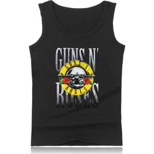 GUNS N ROSES Cotton Tank Top Men Harajuku Hip hop Bodybuilding Sleeveless Shirt Mens Gym Vest Tank Tops Clothes GUNS and ROSES