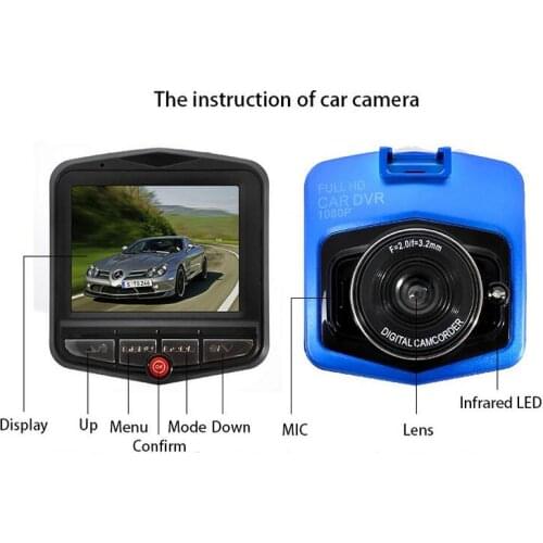 Mini Car DVR Camera GT300 Dashcam Video Registrator Recorder G-sensor Night Vision Dash Cam not HD