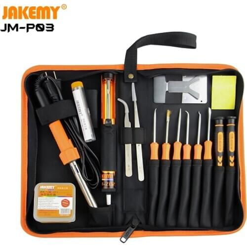 JAKEMY JM-P03 Primary Finely Processed Portable DIY Repair Welding Tool Set soldering iron kit for mobile phone computer