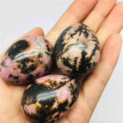 66g Natural peach blossom stone egg healing 1PC