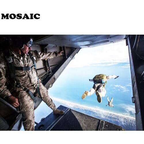 New Full Diamond 5D DIY Diamond Painting "Special Force Parachute landing" Embroidery Cross Stitch Rhinestone Mosaic Painting