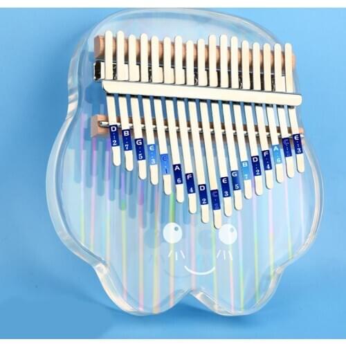 Transparent Kalimba 17 keys Faux crystal Acrylic thumb pianos climba musical instrument finger piano teclado machine