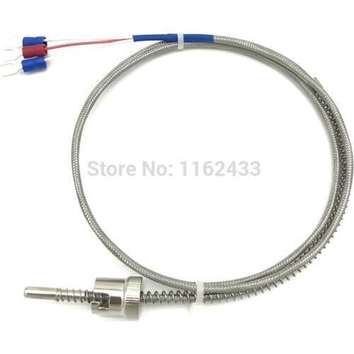 FTARS02 PT100 type 12mm hole diameter adjustable bayonet cap 1m metal screening cable RTD temperature sensor