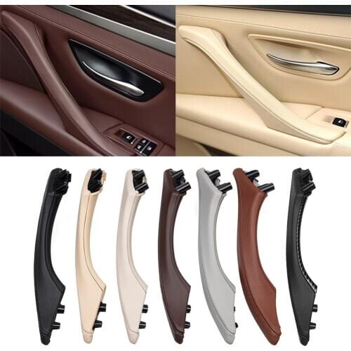 Real Leather Auto Interior Door Trim Pull Handle Right Side For BMW F10 F11 F18 5 Series 2010-2017 LHD