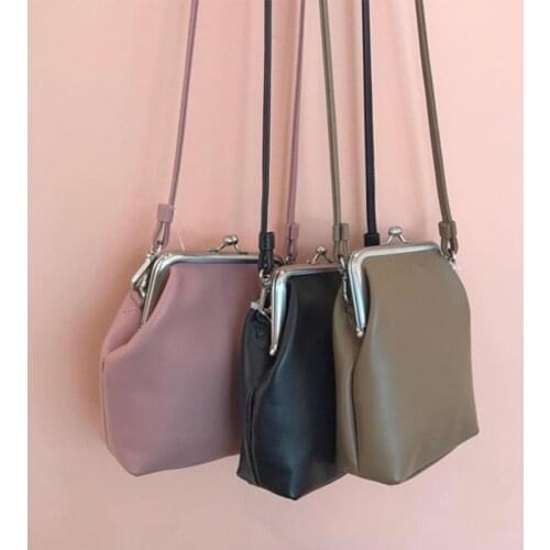 Sunny Beach Retro Frame Bag Crossbody Vintage Party Clutch Women Coin Bag Cute Purse Handbag Korean Japan Pu Leather Bag