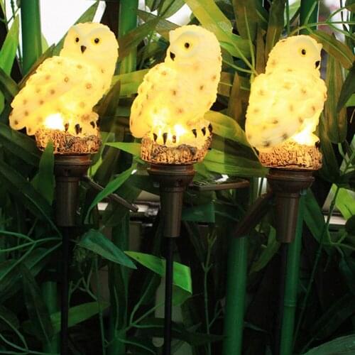 2pcs Led Solar Light Outdoor Garden Waterproof Owl Stake Lawn Light Exterior Night Lights Owl Shape Solar Powered Energia Lamp