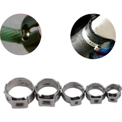 Pipe Clamp High Quality 70 PCS/SET Stainless Steel Single Ear Hose Clamps Assortment Kit Single With Box