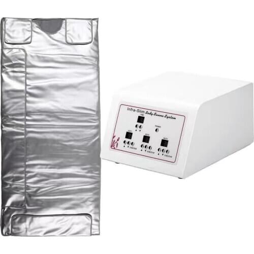 Body Shaper Weight Loss Far Infrared Sauna Blanket, 3 Zone Controller Professional Detox Therapy Anti Ageing Beauty Machine Body