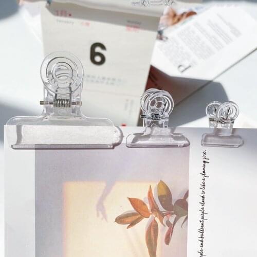 TUTU Transparent Student Test Paper Sorting Small Clip Office File Folder Photo Message Clip Stationery School Supplies H0574