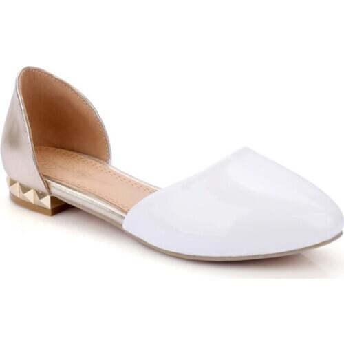 Aimaylen Round Toe Hollow Slip-on Mary Janes Flats Casual Women Shoes Flats White Shoes Woman