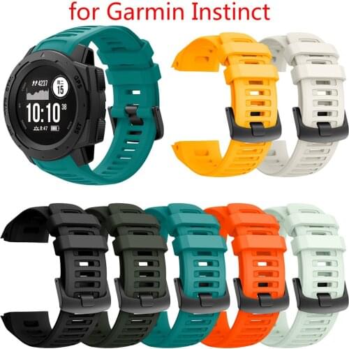 22mm Silicone Watch Strap Quick Release Replacement WatchBand for Garmin Instinct Wirstband Bracelet Square Silicone Belt Garmin