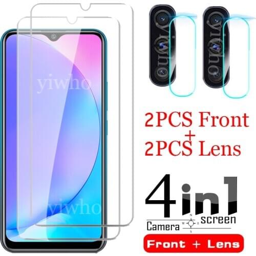 4 In1 Full Cover Tempered Glass for Vivo Y17 Screen Protector for Vivo Y11 Y12 Camera Glass Vivo Y 17 12 11 Camera Lens Glass