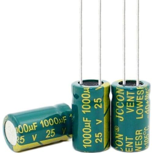 25V 1000UF 1000UF 25V 10MMX17MM New Electrolytic Capacitors Size:10x17MM