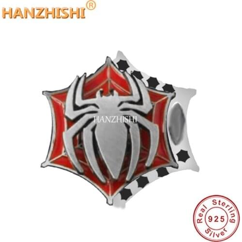 925 Sterling Silver Cute Animal Spider Openwork Charms Beads Fit Original Pandora Bracelet Necklace Jewelry Gift for Women Men