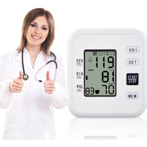 Digital LCD Automatic Arm Blood Pressure Monitor Heart Beat Rate Pulse Meter Machine Sphygmomanometer Home Health Care Monitors
