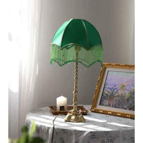 French retro brass decorative table lamp creative fashion living room bedroom bedside table lamp