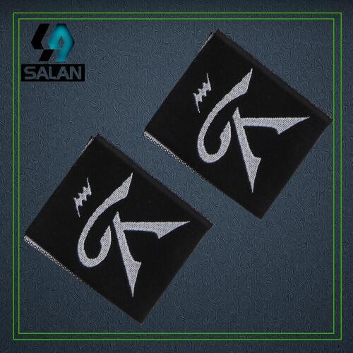 Customized center fold Woven labels for Garment Shirt Shoes Bags fabric Clothing Labels Embroidered sewing Tags free shipping