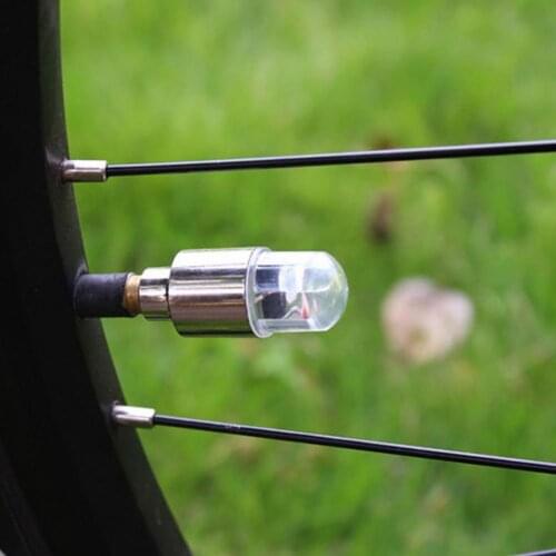 Bicycle Wheel Valve Cap Light LED Vibration Sensor Light-Duty Alloy Universal Bicycle Cap Light Outdoor Cycling