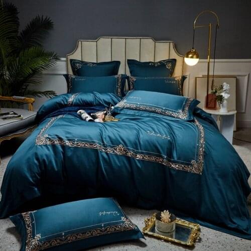 600TC egyptian Cotton bedlinen Elegant embroidery Bedding Set King Queen Size Bed Linen Duvet Cover Bed Sheet Set Pillowcases