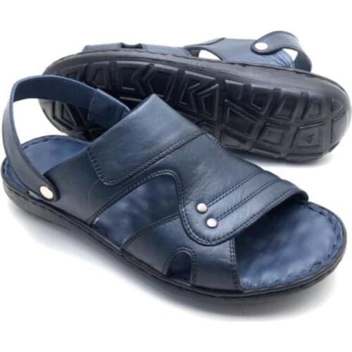 Genuine inner-Outer Ymuşak Leather, Full Orthopedic Sandals, Long Time Standing Leftovers For Blue comfortable, Quality Stitch, Firm, Travel, Holiday