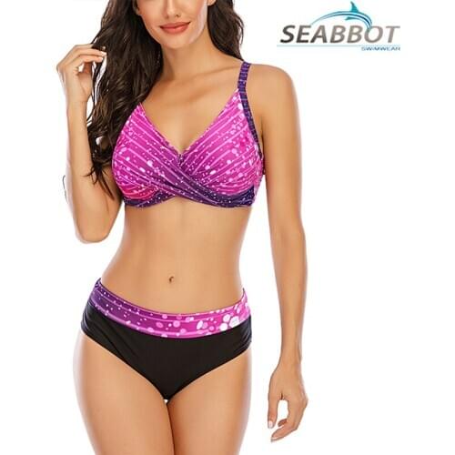 Plus Size 8XL Sexy Print Swimwear Women Bikini Set 2020 New Push Up biquini Female Swimsuit Brazilian Bathing Suit bathers