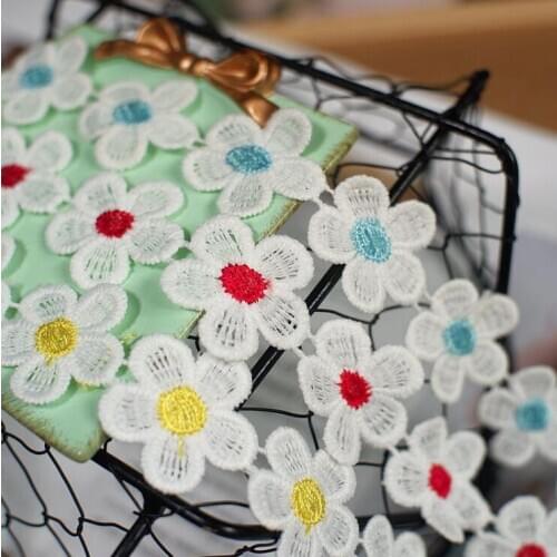 1Meter white Water Soluble Lace Trim Ribbon Floral Embroidered DIY Handmade hair band Dress necklace Trims Sewing Supplies Craft