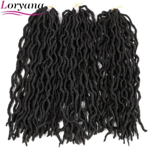 Loryana Gypsy Locs Crochet Hair Synthetic braiding hair extensions goddess faux locs Hair Low Temperature Flame Retardant Fiber