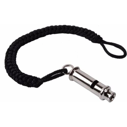 WWII GERMAN WEHRMACHT WH METAL WHISTLE WITH BLACK ROPE-33250