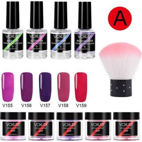 Natural Holographic Powder Set Dipping Powder Nail Set Glitter Dry Chrome Pigment Nail Art Dust For Gel Polish Manicure Set Kit