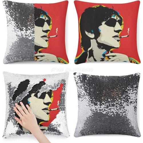 Richard Ashcroft Pop Art Quote Sequin Pillowcase Magical Cushions Cover 40X40cm Mermaid Richard Ashcroft Music The Verve Pop Art