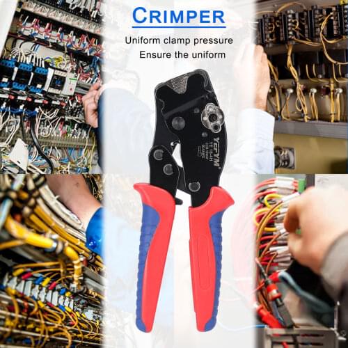 Ferrule Crimper Set YE 16-4H 30-5AWG 0.08-16mm² Ferrule Crimping Tool Kit Insulation Terminals Crimper Plier with Terminals